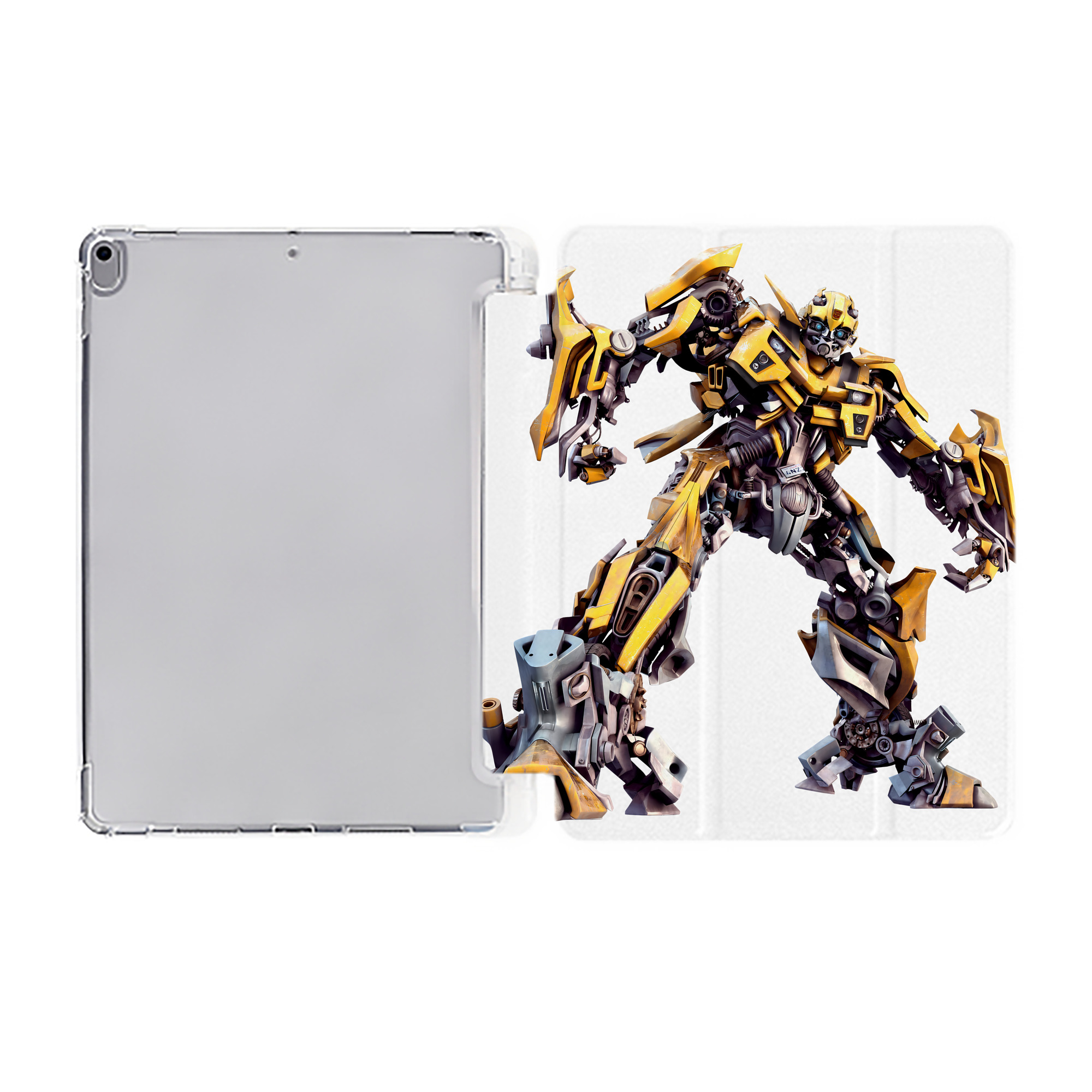 （画像用） Transformers トランスフォーマー IPad ケース ペン収納付き 三つ折りスタンド PUレザー×シリコン 対応機種9.5/10.5/10.9インチ